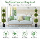 4 FT Artificial Ball Shape Bush Tree with Lush PE leaves and Trunk