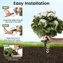 Artificial Begonia Ball Trees Set of 2 13 inch Fake Evergreen Shrubs with Ground Spikes-White