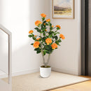 36 Inch Artificial Camellia Tree with Blooming Flower 1 Pack