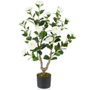 36 Inch Artificial Camellia Tree with Blooming Flower 1 Pack
