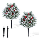 Artificial Cedar Topiary Trees with Ground Spikes, Set of 2