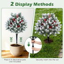 Artificial Cedar Topiary Trees with Ground Spikes, Set of 2