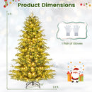 Artificial Christmas Tree with LED Lights and PVC Mixed Branch Tips