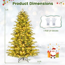 Artificial Christmas Tree with LED Lights and PVC Mixed Branch Tips