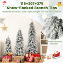 Artificial Christmas Tree Set of 3 with Snow-flocked Branch Tips