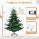Artificial Christmas Tree with Branch Tips and Warm White LED Lights
