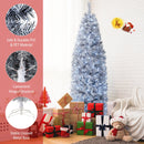6 FT Pre-Lit Artificial Christmas Tree with 250 Cool-White LED Lights Black and White