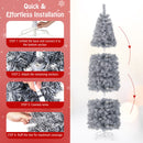 6 FT Pre-Lit Artificial Christmas Tree with 250 Cool-White LED Lights Black and White