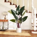 Artificial Rainbow Taro Tree 63" Tall with 11 Faux Leaves