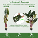 Artificial Rainbow Taro Tree 63" Tall with 11 Faux Leaves