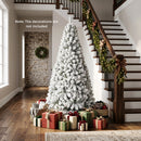 Snow-Flocked Artificial Christmas Tree 6 ft with Metal Stand