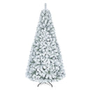 Snow-Flocked Artificial Christmas Tree 6 ft with Metal Stand