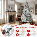 Snow-Flocked Artificial Christmas Tree 9 ft with Metal Stand