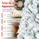 Snow-Flocked Artificial Christmas Tree 9 ft with Metal Stand
