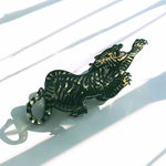"Attack" Style Tiger Hair Clip | Claw Clip in Velvet Travel Bag
