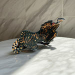 "Attack" Style Tiger Hair Clip | Claw Clip in Velvet Travel Bag