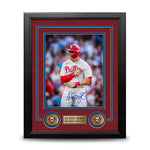 Austin Hays Chest Pound Autographed Philadelphia Phillies 8" x 10" Framed Baseball Photo