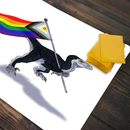 Raptor Pride Flag Playmat
