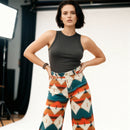 Aztec Tummy Control Cropped Wide Leg Jeans | Western [Sizes 6-14]