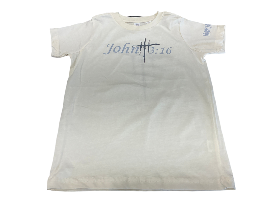 Beige John 3:16 Youth T-Shirt