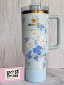 LSF Blooming Rosettes Light Blue  Boot