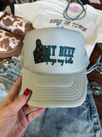 Eat Beef It Pays My Bills Trucker Hat