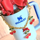 Cherry Love Deluxe Tumbler Charm Necklace