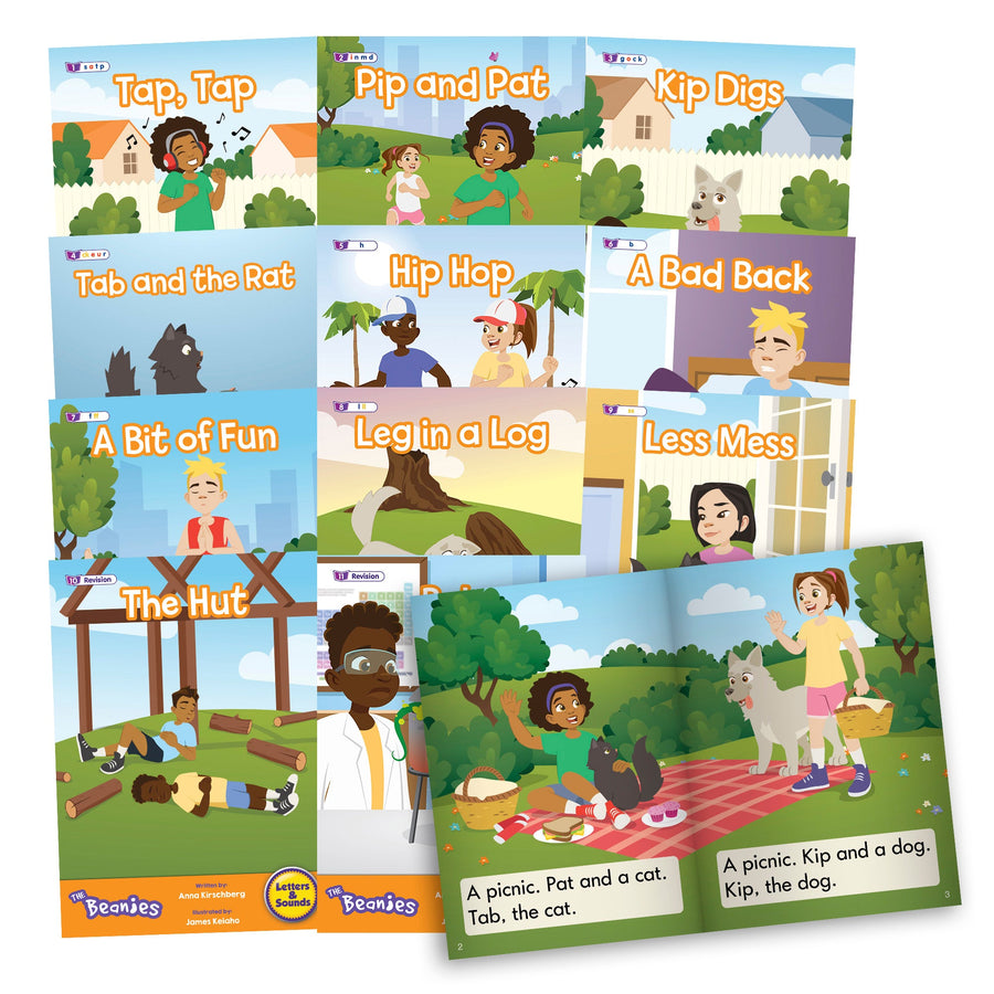 The Beanies HiLo Set 2 Decodable Readers - Letter Sounds (Phase 2)