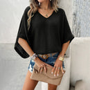 Women's spring and summer casual loose hollow sweater