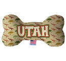 Pet & Dog Plush Bone Toys, "Utah Mountains" (Set 1 of 2 Utah State Toy Options, available in different pattern options!)