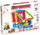 Tinamiri Supermag - Wheels 55 - Magnetic Building Set, Educational construction fun, 55 piece set, Magnet Toys, 0661