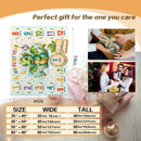 Personalized Dragon Baby Milestone Blanket with Name - My First Year Dragon and Castle Design with 12 Colourful Month Squares and Baby Name on Gold Scroll Banner