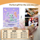 Personalized Kawaii Dragon Family Blanket | Custom Name | Pastel Fantasy Dragon Throw