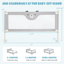 Vertical Lifting Baby Bedrail Guard with Double Safety Child Lock