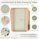 Baby Diaper Changing Table with Water Basin Wheel-Green