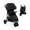 Baby Jogging Stroller with Adjustable Canopy for Newborn