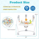 Baby Jump and Play Activity Center with Rotatable Seat and Interactive Toys