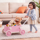 Push Walker with Storage Basket and Foldable Handle