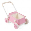 Push Walker with Storage Basket and Foldable Handle