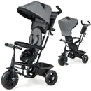 4-in-1 Baby Trike Kids Tricycle with Removable Canopy and Adjustable Push Handle