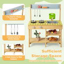 Backyard Pretend Play Toy Kitchen with Stove Top