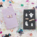 Bad and Boozy Party Earrings | Mismatched Earrings on Halloween Ghost Themed Card | Gift for Her