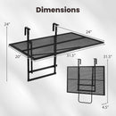 31.5 Inch Large Metal Folding Bar Table with 5