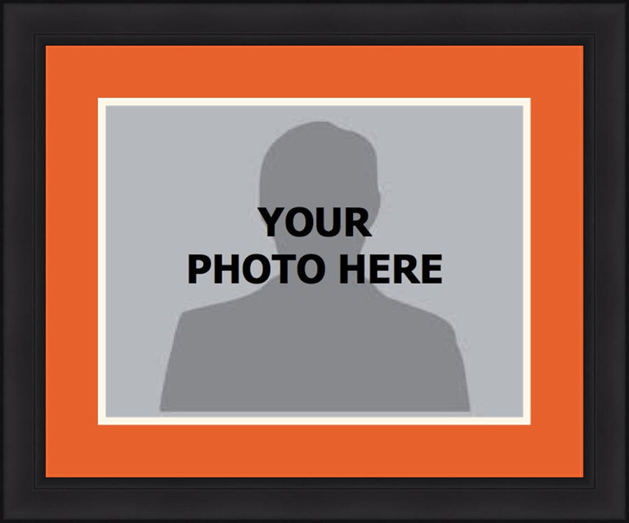 MLB Baseball Photo Picture Frame Kit - Miami Marlins (Orange Matting, White Trim)