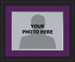 MLB Baseball Photo Picture Frame Kit - Colorado Rockies (Purple Matting, Gray Trim)