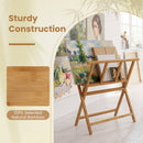 Bamboo Art Print Rack for Canvas Storage and Display