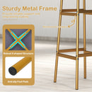 Bar Stools Set of 2 with Sturdy Metal Frame and Footrest