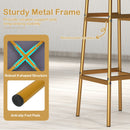 Bar Stools Set of 2 with Sturdy Metal Frame and Footrest