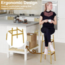Bar Stools Set of 2 with Sturdy Metal Frame and Footrest