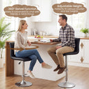 Bar Stools Set of 2 Adjustable Swivel Barstools with Back and Footrest